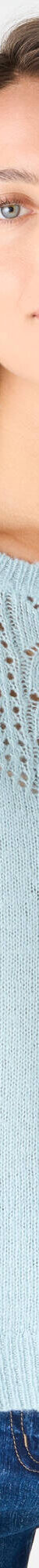 Trui met details in pointelletricot (watergroen) Trui met details in pointelletricot (watergroen)